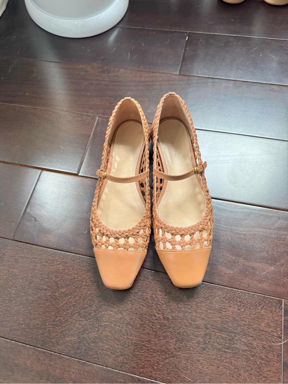 Boden Penelope Mary Jane Flats Tan Weave size US 9/EU 40 - Picture 4 of 5